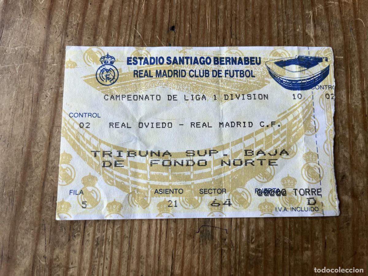 Coleccionismo deportivo: R31575 ENTRADA TICKET FUTBOL REAL MADRID 0-1 REAL OVIEDO LIGA TEMPORADA 1993 1994