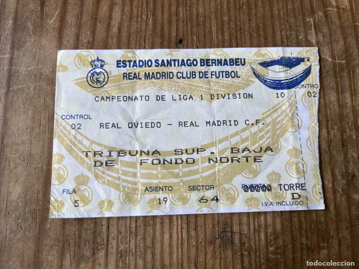 Coleccionismo deportivo: R31576 ENTRADA TICKET FUTBOL REAL MADRID 0-1 REAL OVIEDO LIGA TEMPORADA 1993 1994
