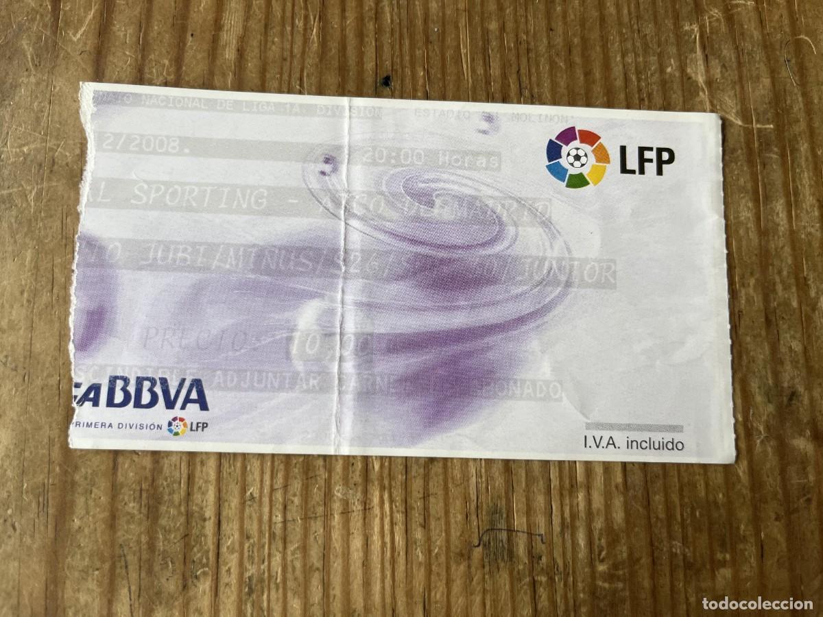 Coleccionismo deportivo: R31577 ENTRADA TICKET FUTBOL SPORTING GIJON 2-5 ATLETICO MADRID LIGA TEMPORADA 2008 2009