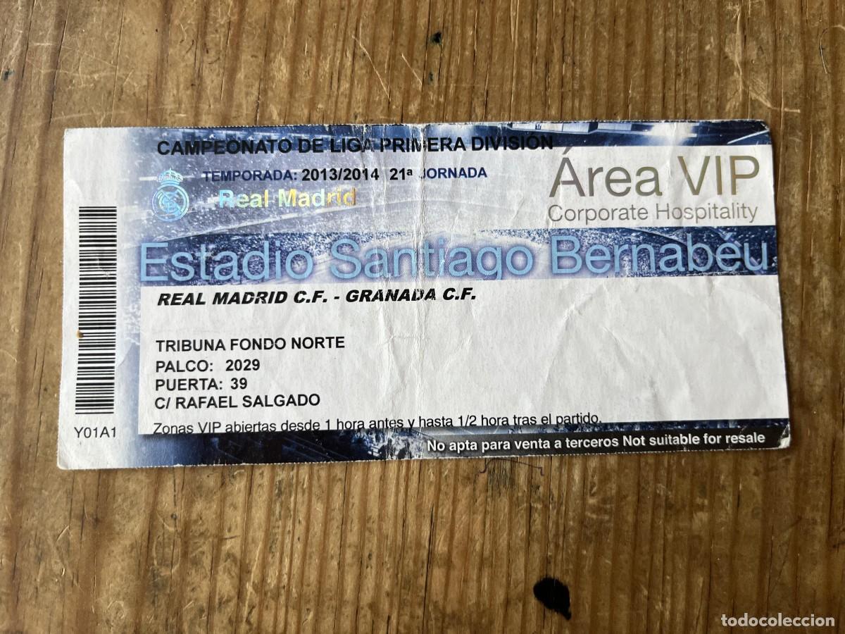 Coleccionismo deportivo: R31581 ENTRADA TICKET REAL MADRID 2-0 GRANADA LIGA TEMPORADA 2013 2014 BALON ORO CRISTIANO RONALDO