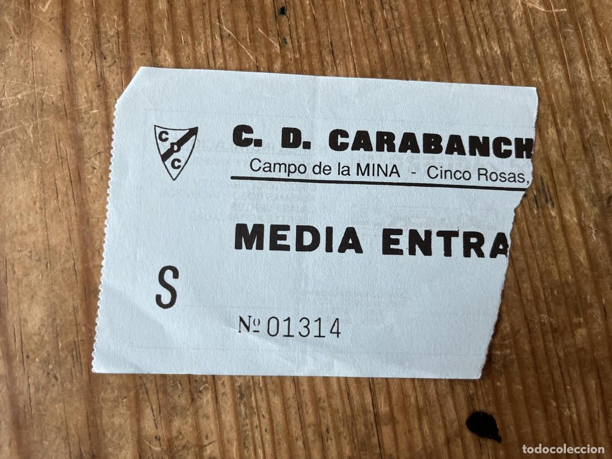 Coleccionismo deportivo: R31586 ENTRADA TICKET FUTBOL MADRID C.D. CARABANCHEL CAMPO DE LA MINA