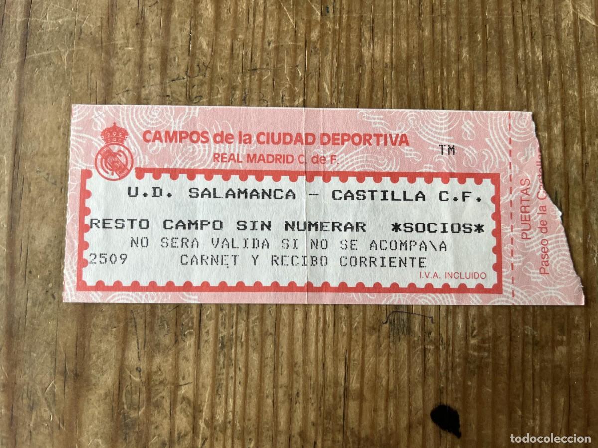 Coleccionismo deportivo: R31587 ENTRADA TICKET FUTBOL REAL MADRID CASTILLA 0-1 SALAMANCA LIGA TEMPORADA 1989 1990