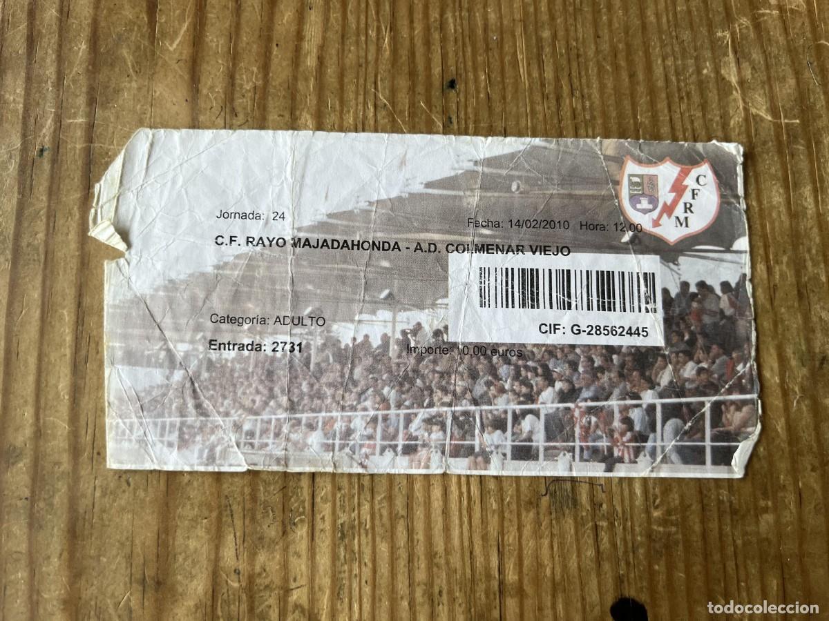 Coleccionismo deportivo: R31619 ENTRADA TICKET FUTBOL RAYO MAJADAHONDA COLMENAR VIEJO LIGA TEMPORADA 2009 2010