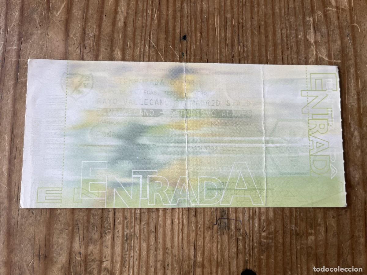 Coleccionismo deportivo: R31620 ENTRADA TICKET FUTBOL RAYO VALLECANO 0-1 DEPORTIVO ALAVES LIGA TEMPORADA 2000 2001