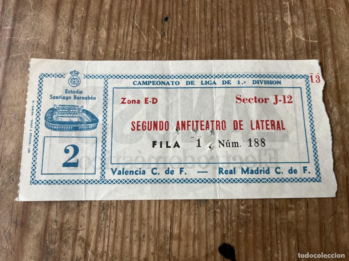 Coleccionismo deportivo: R31634 ENTRADA TICKET FUTBOL REAL MADRID 0-1 VALENCIA LIGA TEMPORADA 1983 1984