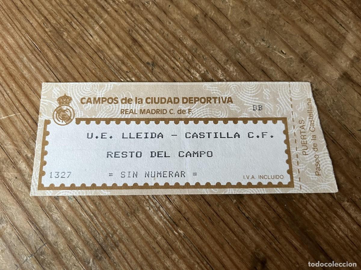 Coleccionismo deportivo: R31639 ENTRADA TICKET FUTBOL REAL MADRID CASTILLA 1-0 LLEIDA LIGA TEMPORADA 1987 1988