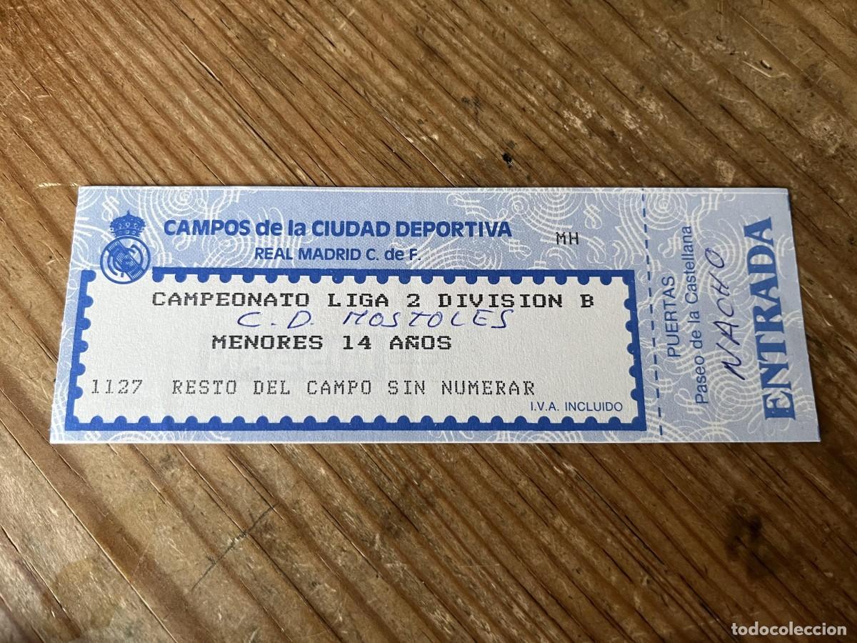 Coleccionismo deportivo: R31641 ENTRADA TICKET FUTBOL REAL MADRID CASTILLA 1-4 MOSTOLES LIGA TEMPORADA 1990 1991