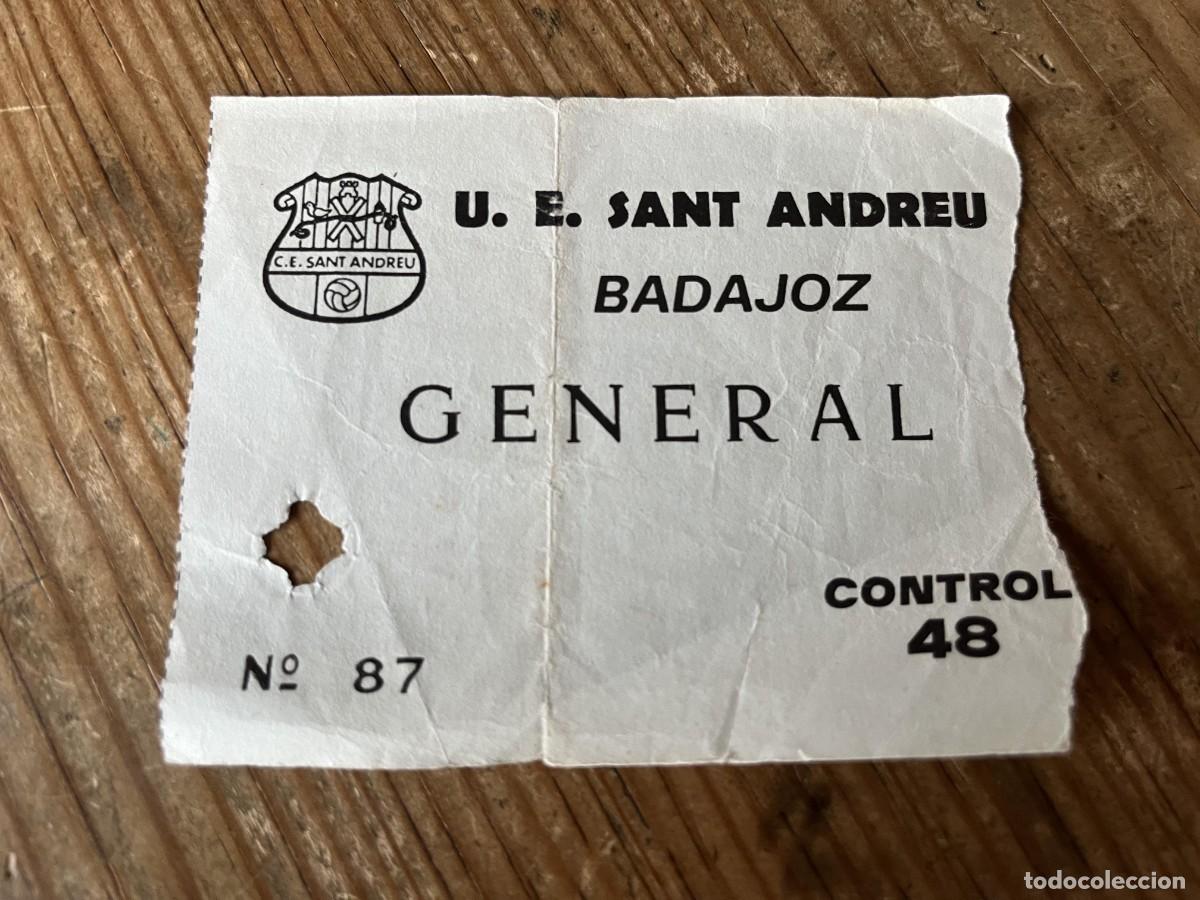 Coleccionismo deportivo: R31643 ENTRADA TICKET FUTBOL U.E. SANT ANDREU BADAJOZ GENERAL