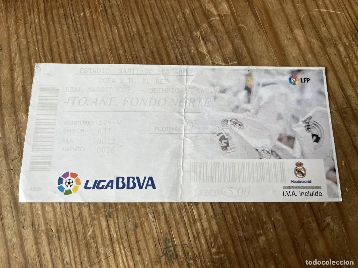 Coleccionismo deportivo: R31646 ENTRADA TICKET FUTBOL REAL MADRID 2-0 OLIMPIC XATIVA COPA DEL REY (18-12-2013)