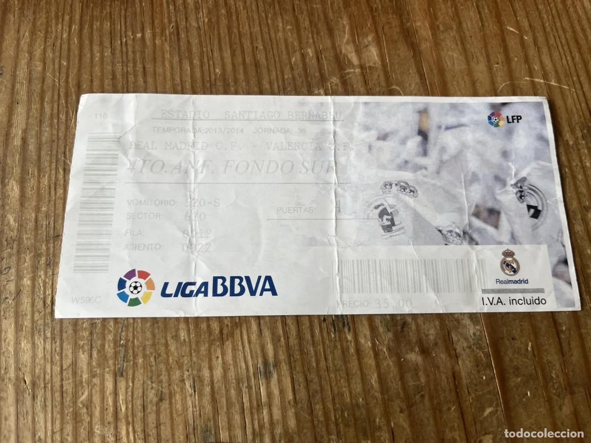 Coleccionismo deportivo: R31650 ENTRADA TICKET REAL MADRID VALENCIA LIGA TEMPORADA 2013 2014 GOLAZO CRISTIANO RONALDO