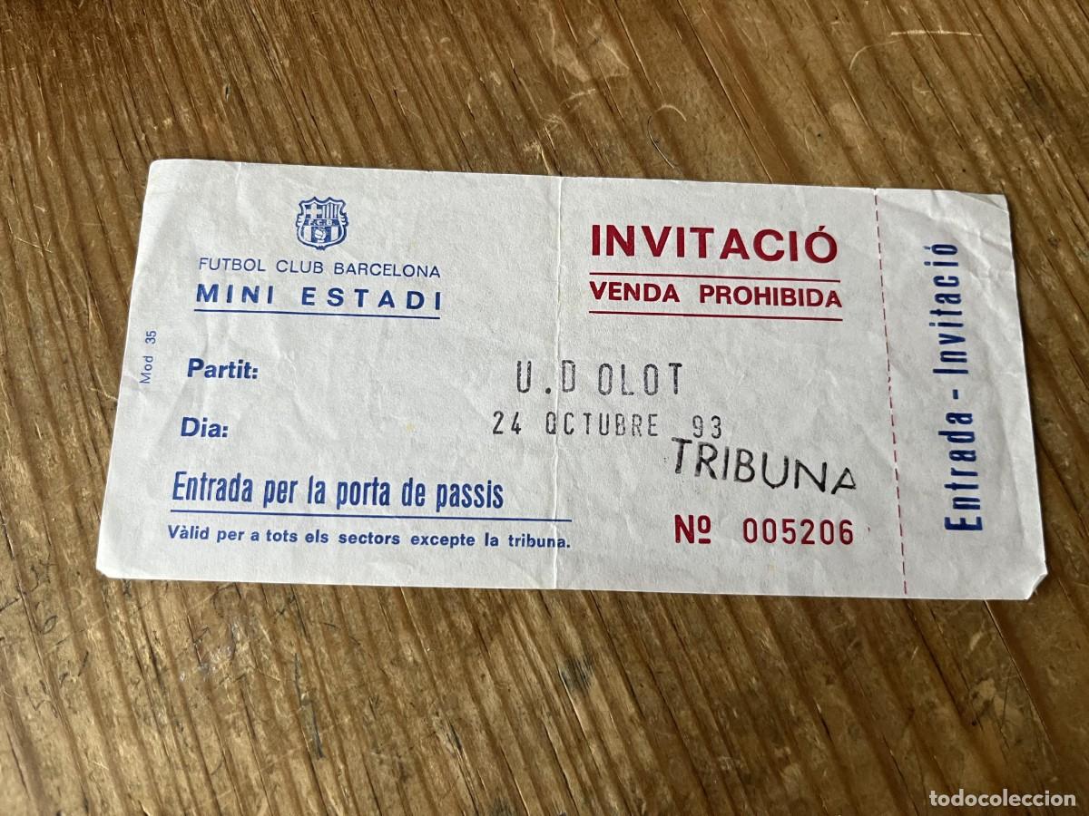 Coleccionismo deportivo: R31652 ENTRADA TICKET FUTBOL BARCELONA ATLETICO C 6-1 U.D. OLOT LIGA TEMPORADA 1993 1994