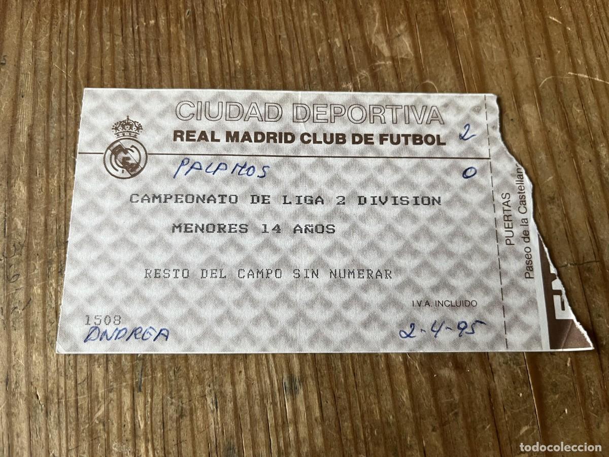 Coleccionismo deportivo: R31659 ENTRADA TICKET FUTBOL REAL MADRID CASTILLA 2-0 PALAMOS LIGA TEMPORADA 1994 1995