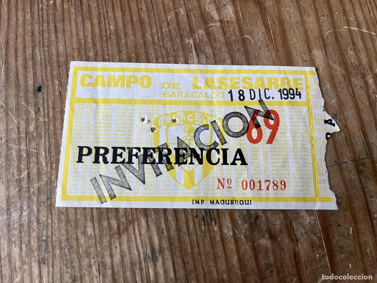 Coleccionismo deportivo: R31660 ENTRADA TICKET FUTBOL BARACALDO BARAKALDO 2-1 BERMEO LIGA TEMPORADA 1994 1995