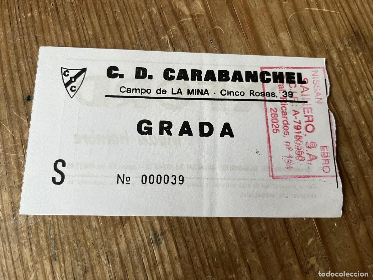 Coleccionismo deportivo: R31663 ENTRADA TICKET FUTBOL MADRID C.D. CARABANCHEL CAMPO DE LA MINA