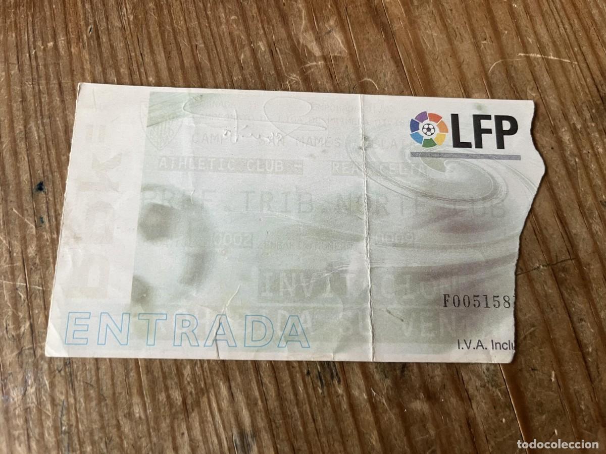 Coleccionismo deportivo: R31666 ENTRADA TICKET FUTBOL ATHLETIC BILBAO 1-6 CELTA VIGO LIGA TEMPORADA 2001 2002