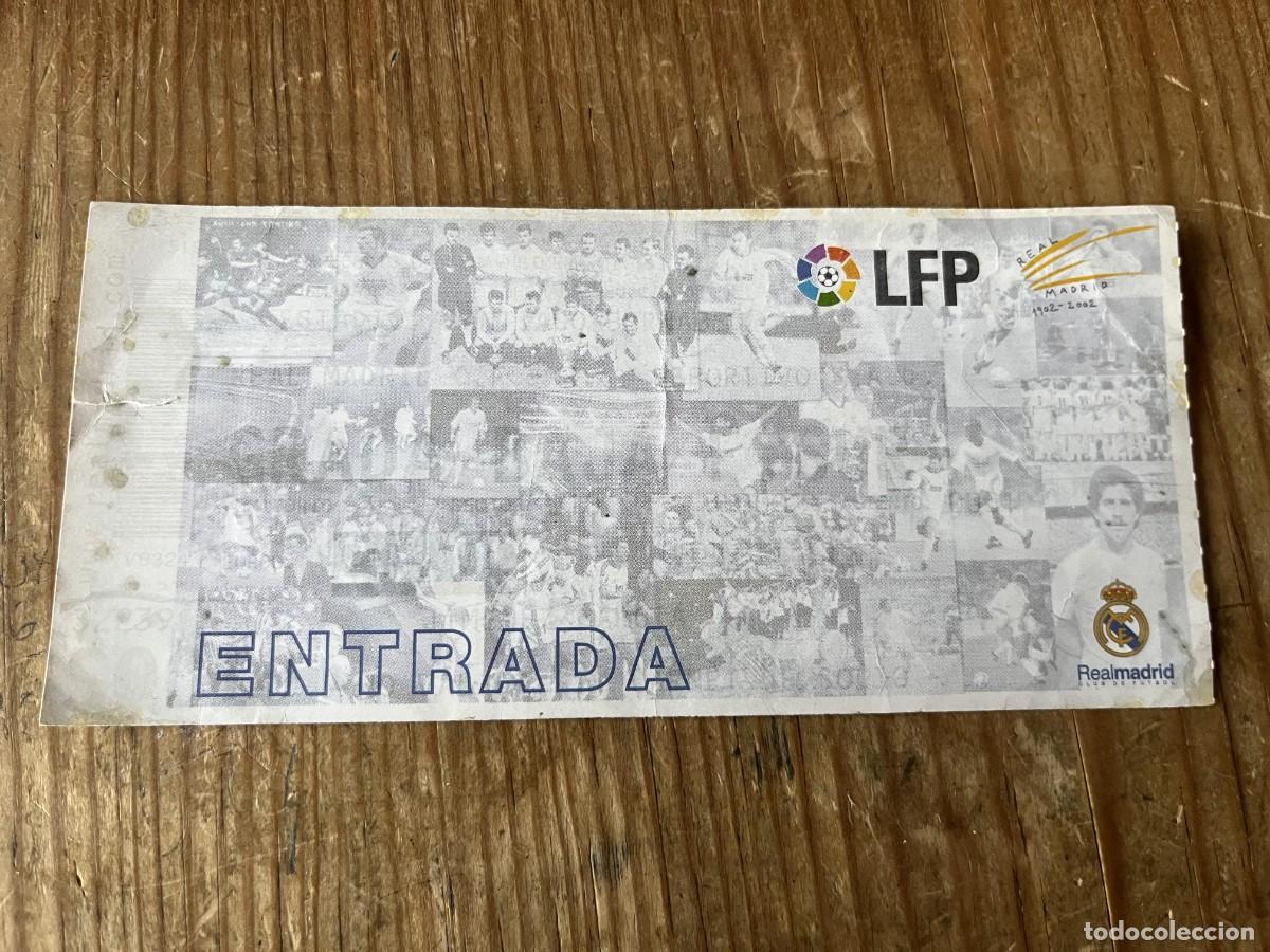 Coleccionismo deportivo: R31673 ENTRADA TICKET FUTBOL REAL MADRID 2-0 DEPORTIVO CORU&Ntilde;A LIGA TEMPORADA 2002 2003