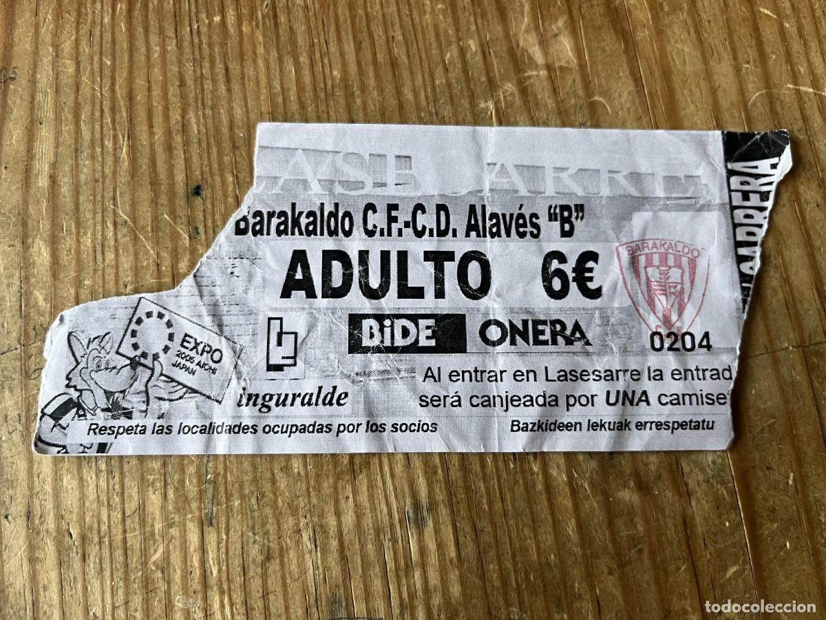 Coleccionismo deportivo: R31675 ENTRADA TICKET FUTBOL BARACALDO BARAKALDO DEPORTIVO ALAVES B