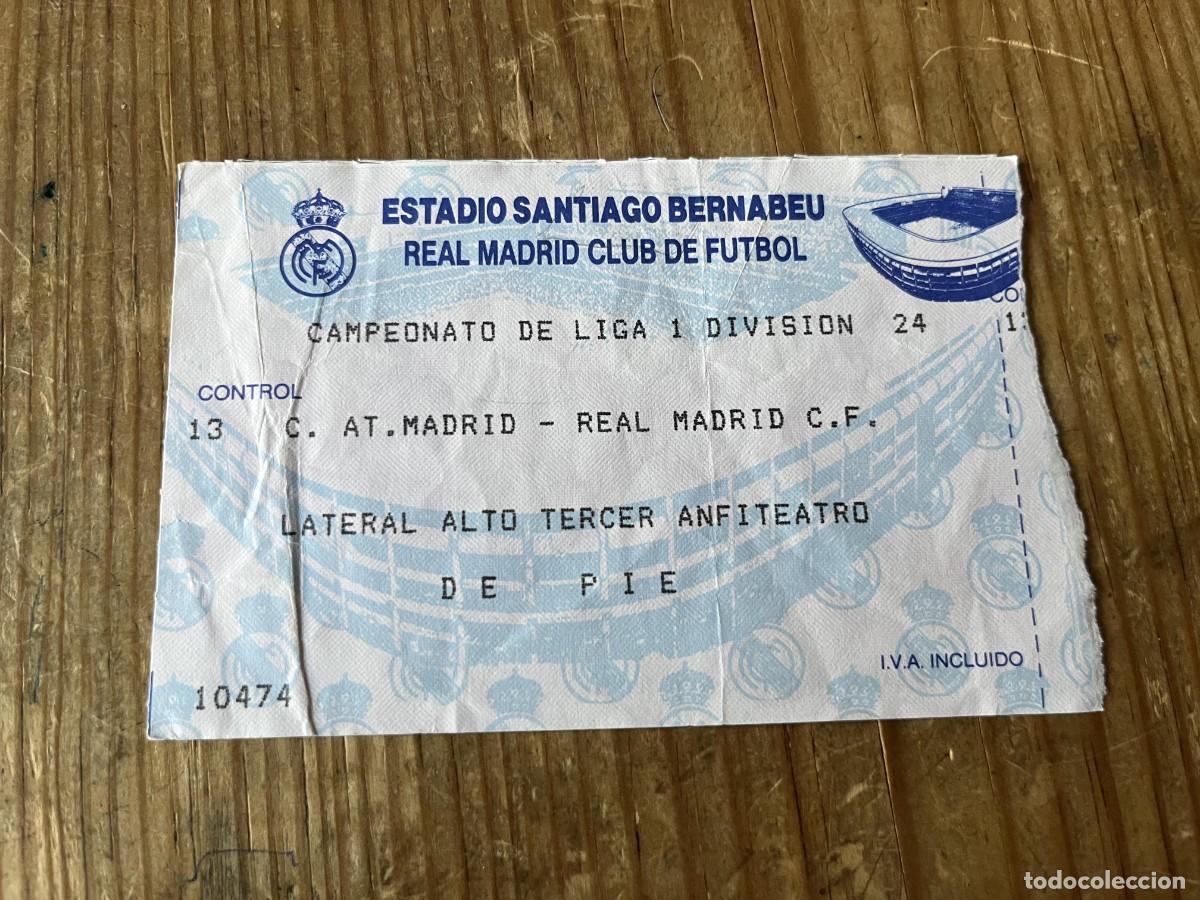 Coleccionismo deportivo: R31689 ENTRADA TICKET FUTBOL REAL MADRID 1-0 ATLETICO MADRID LIGA TEMPORADA 1993 1994