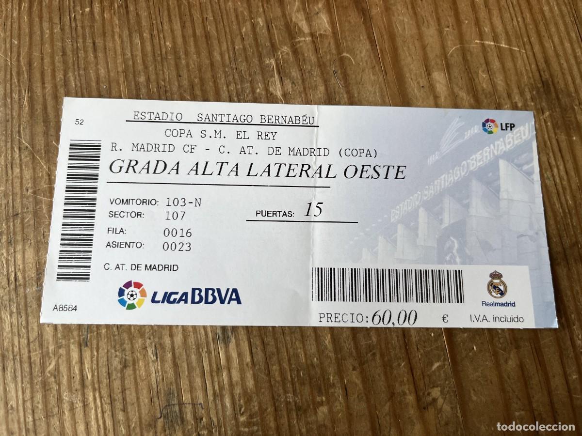 Coleccionismo deportivo: R31693 ENTRADA TICKET FUTBOL REAL MADRID 3-0 ATLETICO MADRID COPA DEL REY (5-2-2014)