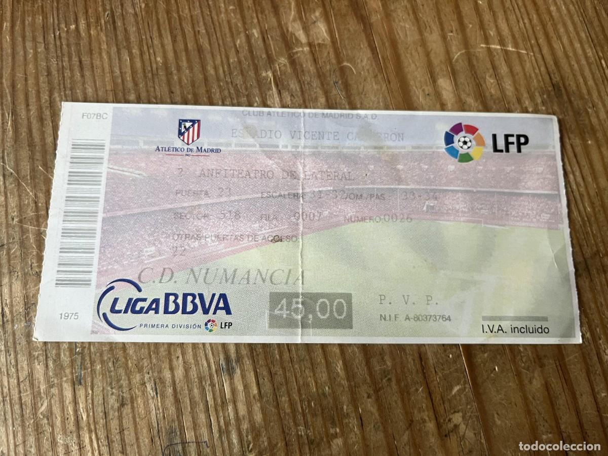Coleccionismo deportivo: R31694 ENTRADA TICKET FUTBOL ATLETICO MADRID 3-0 NUMANCIA LIGA TEMPORADA 2008 2009
