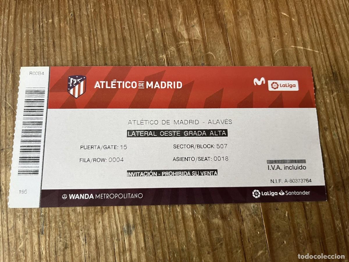 Coleccionismo deportivo: R31705 ENTRADA TICKET FUTBOL ATLETICO MADRID 4-1 DEPORTIVO ALAVES LIGA TEMPORADA 2021 2022
