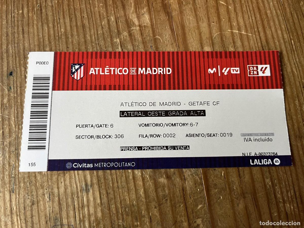 Coleccionismo deportivo: R31711 ENTRADA TICKET FUTBOL ATLETICO MADRID 5-0 GETAFE COPA DEL REY (4-2-2025)