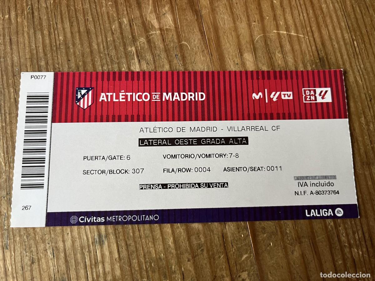 Coleccionismo deportivo: R31712 ENTRADA TICKET FUTBOL ATLETICO MADRID 1-1 VILLARREAL LIGA TEMPORADA 2024 2025