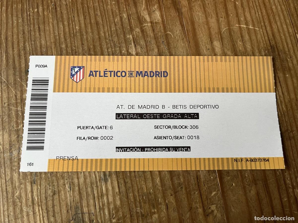 Coleccionismo deportivo: R31713 ENTRADA TICKET ATLETICO MADRID B MADRILE&Ntilde;O 0-0 BETIS DEPORTIVO LIGA TEMPORADA 2024 2025