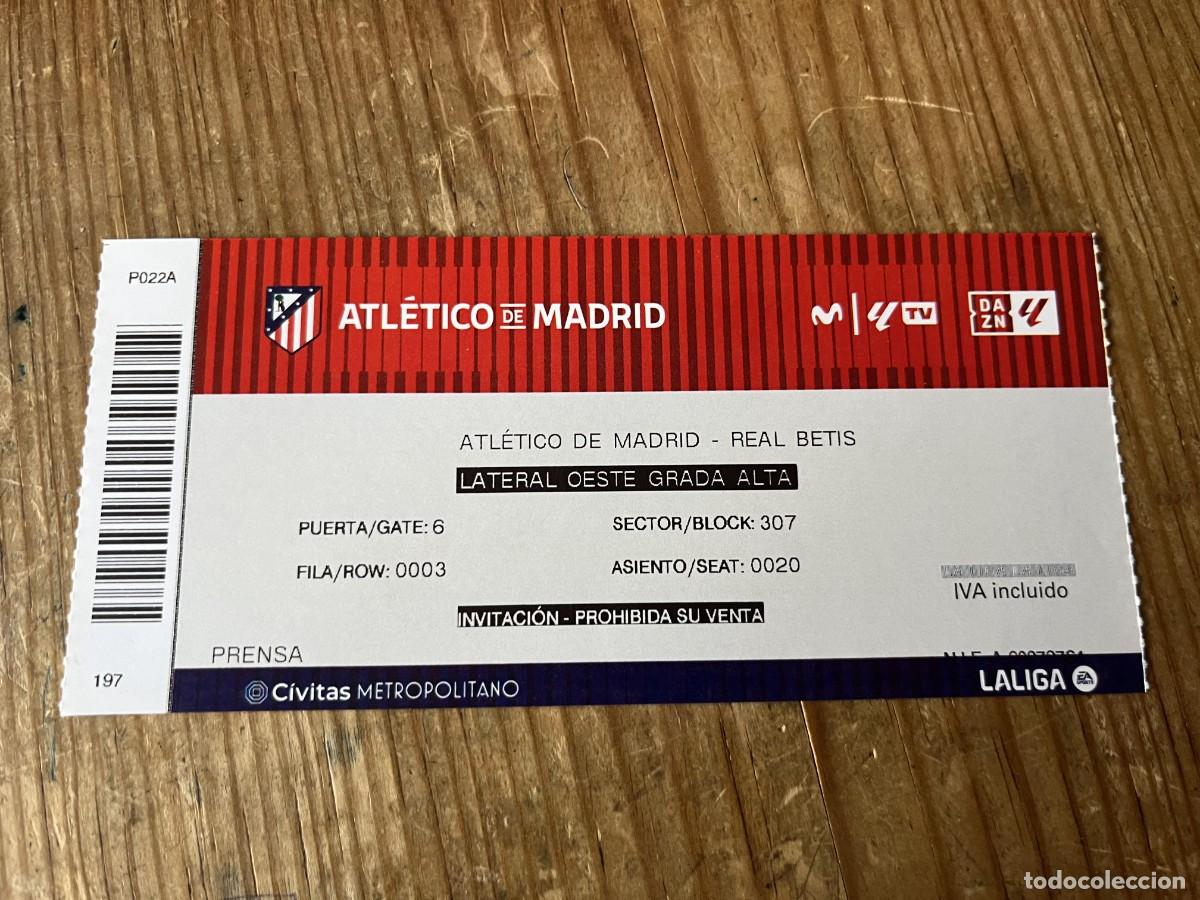 Coleccionismo deportivo: R31714 ENTRADA TICKET FUTBOL ATLETICO MADRID 4-1 REAL BETIS LIGA TEMPORADA 2024 2025