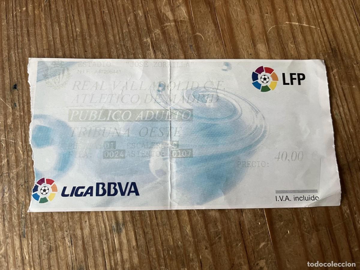 Coleccionismo deportivo: R31716 ENTRADA TICKET FUTBOL REAL VALLADOLID ATLETICO MADRID LIGA TEMPORADA