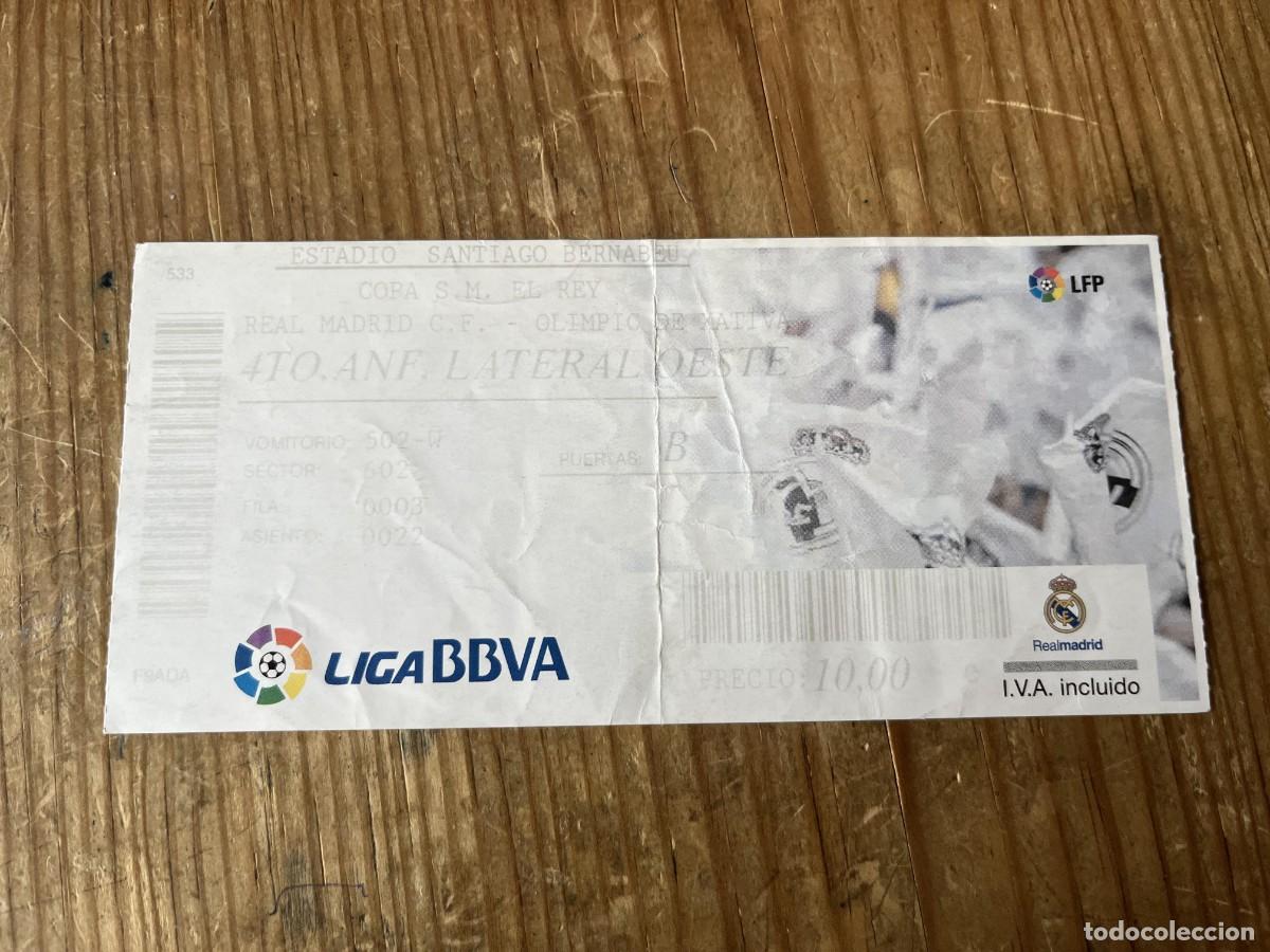 Coleccionismo deportivo: R31725 ENTRADA TICKET FUTBOL REAL MADRID 2-0 OLIMPIC XATIVA COPA DEL REY (18-12-2013)