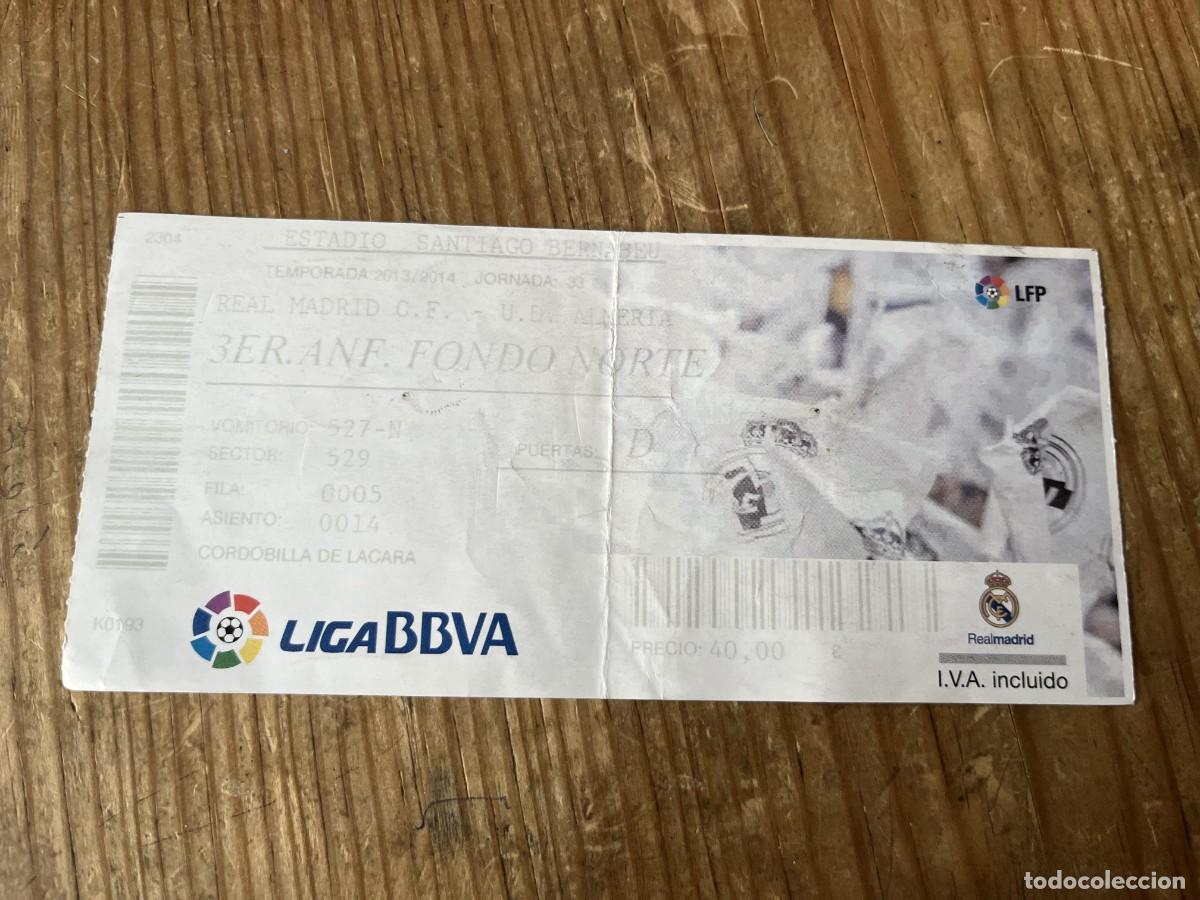 Coleccionismo deportivo: R31734 ENTRADA TICKET FUTBOL REAL MADRID 4-0 ALMERIA LIGA TEMPORADA 2013 2014