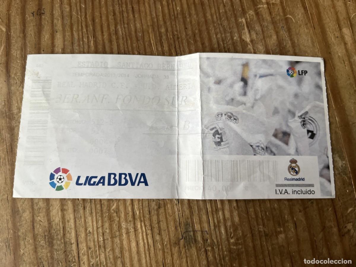 Coleccionismo deportivo: R31735 ENTRADA TICKET FUTBOL REAL MADRID 4-0 ALMERIA LIGA TEMPORADA 2013 2014