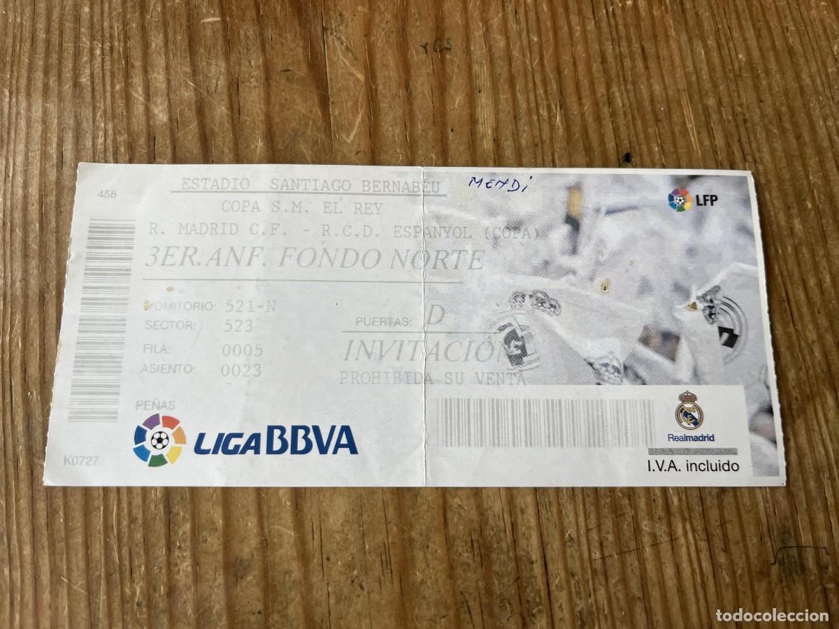 Coleccionismo deportivo: R31736 ENTRADA TICKET FUTBOL REAL MADRID 1-0 ESPA&Ntilde;OL ESPANYOL COPA DEL REY (28-1-2014)