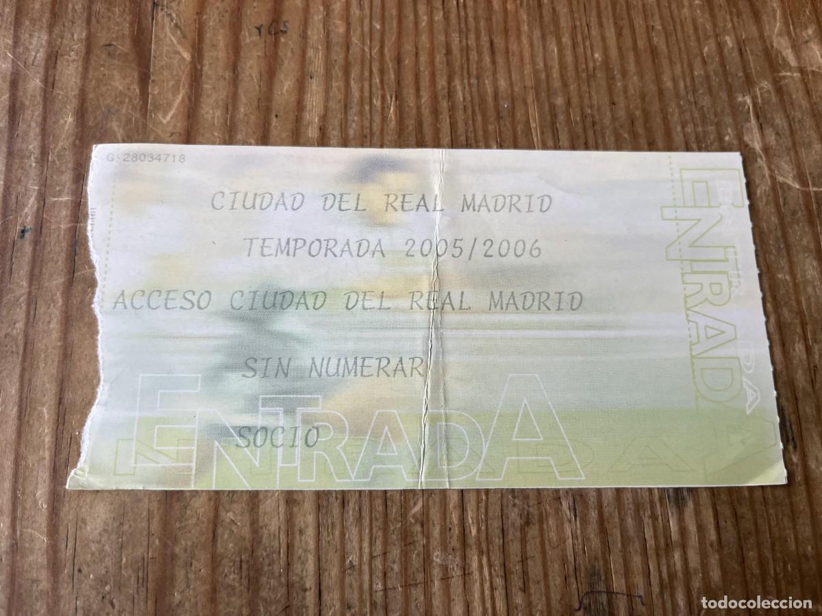 Coleccionismo deportivo: R31741 ENTRADA TICKET FUTBOL CIUDAD DEPORTIVA DEL REAL MADRID TEMPORADA 2005 2006