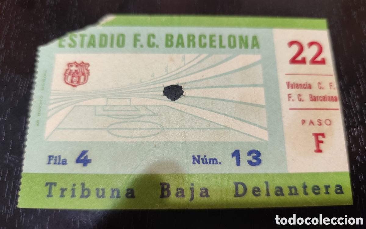Coleccionismo deportivo: ENTRADA BARCELONA - VALENCIA