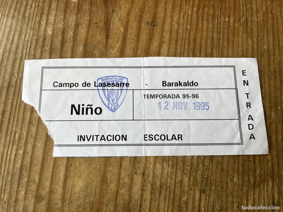 Coleccionismo deportivo: R31758 ENTRADA TICKET FUTBOL BARACALDO BARAKALDO 0-0 BEASAIN LIGA TEMPORADA 1995 1996