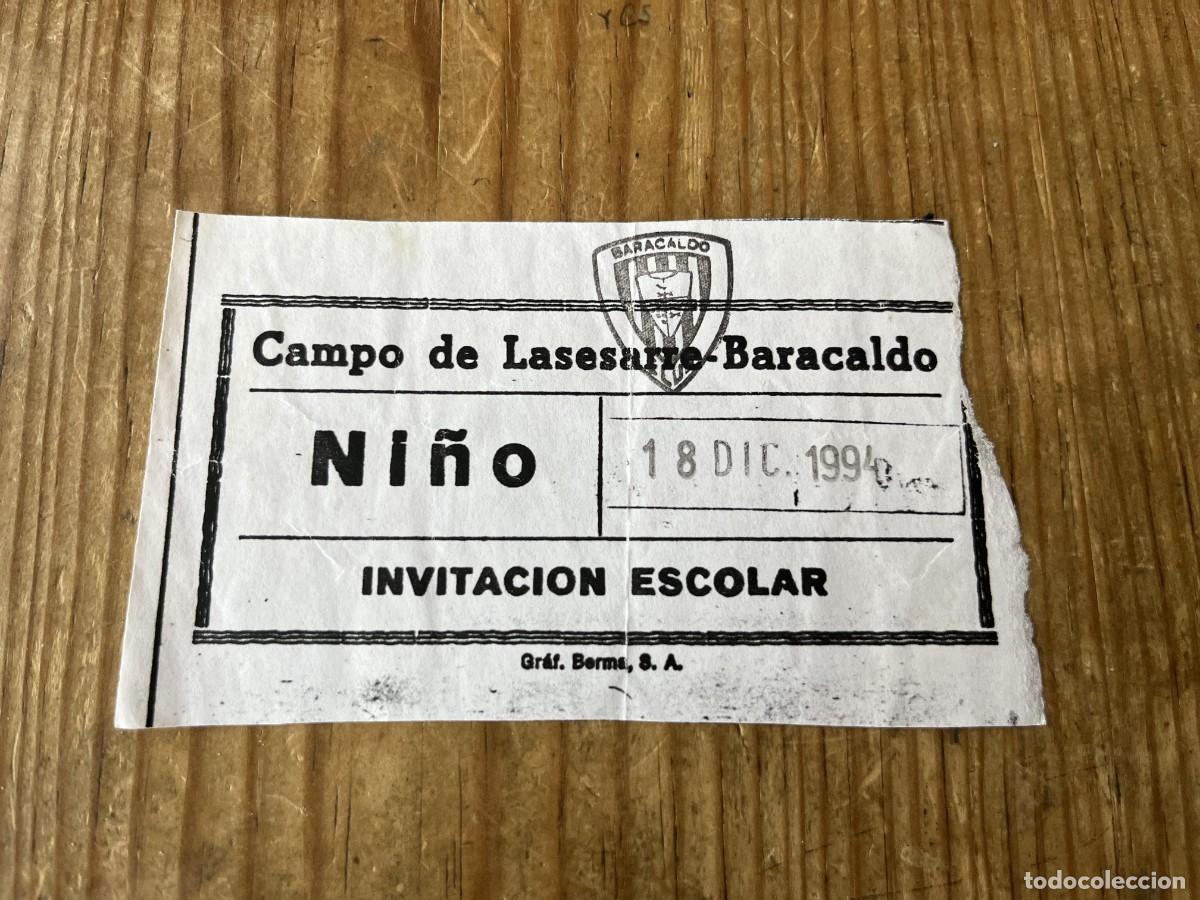 Coleccionismo deportivo: R31759 ENTRADA TICKET FUTBOL BARACALDO BARAKALDO 1-0 REAL UNION LIGA TEMPORADA 1994 1995