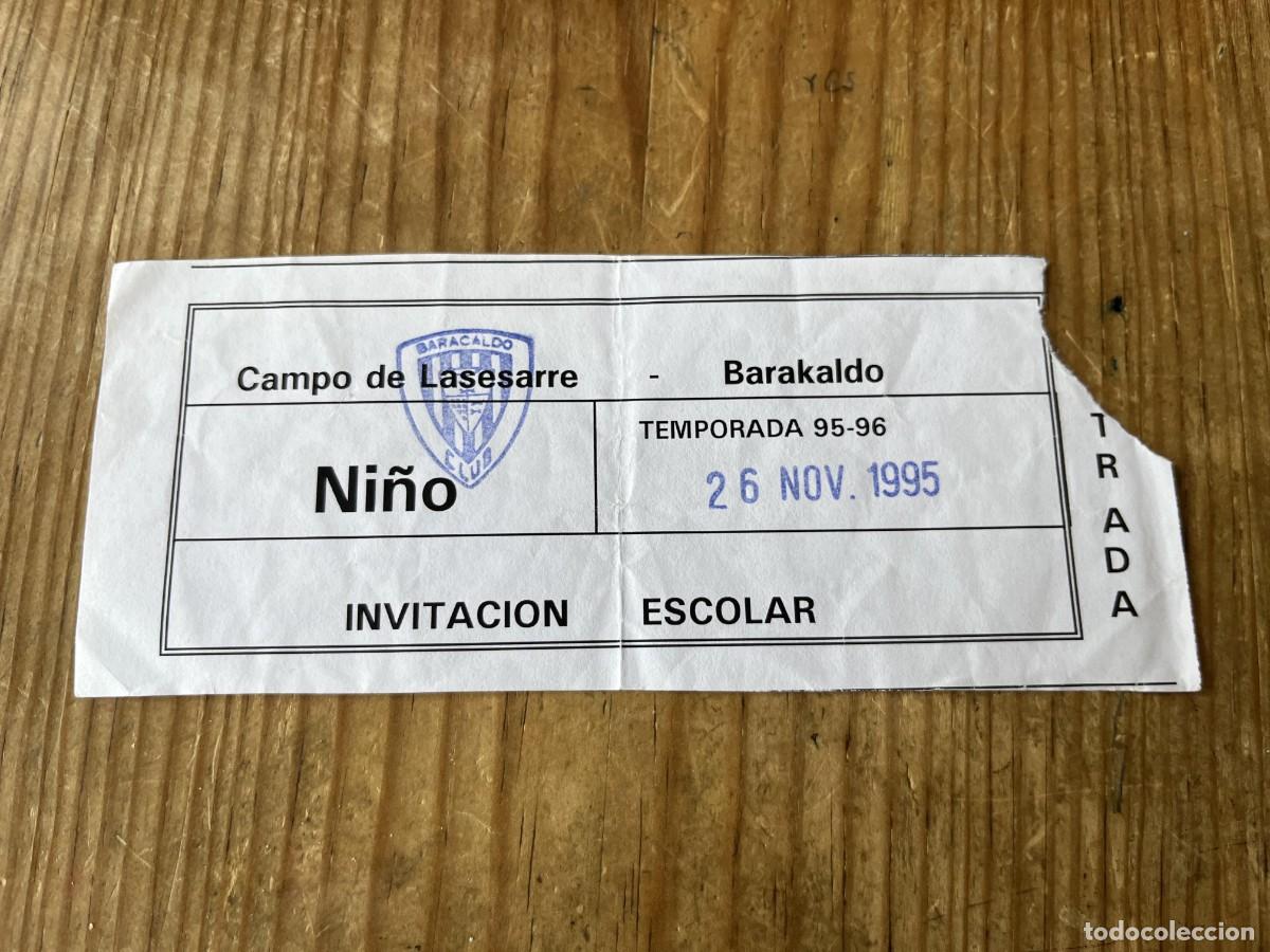 Coleccionismo deportivo: R31760 ENTRADA TICKET FUTBOL BARACALDO BARAKALDO 1-1 REAL VALLADOLID LIGA TEMPORADA 1995 1996