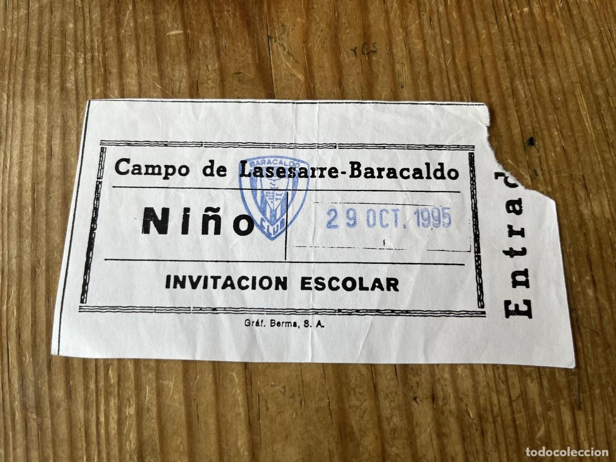 Coleccionismo deportivo: R31762 ENTRADA TICKET FUTBOL BARACALDO BARAKALDO 2-1 AMURRIO LIGA TEMPORADA 1995 1996