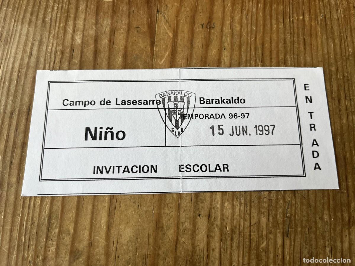 Coleccionismo deportivo: R31764 ENTRADA TICKET FUTBOL BARACALDO BARAKALDO 2-2 DEPORTIVO CORU&Ntilde;A B FASE ASCENSO 1997