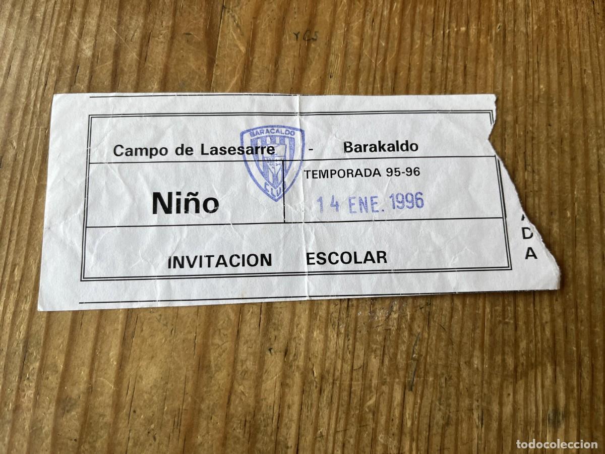Coleccionismo deportivo: R31765 ENTRADA TICKET FUTBOL BARACALDO BARAKALDO 1-3 BERMEO LIGA TEMPORADA 1995 1996