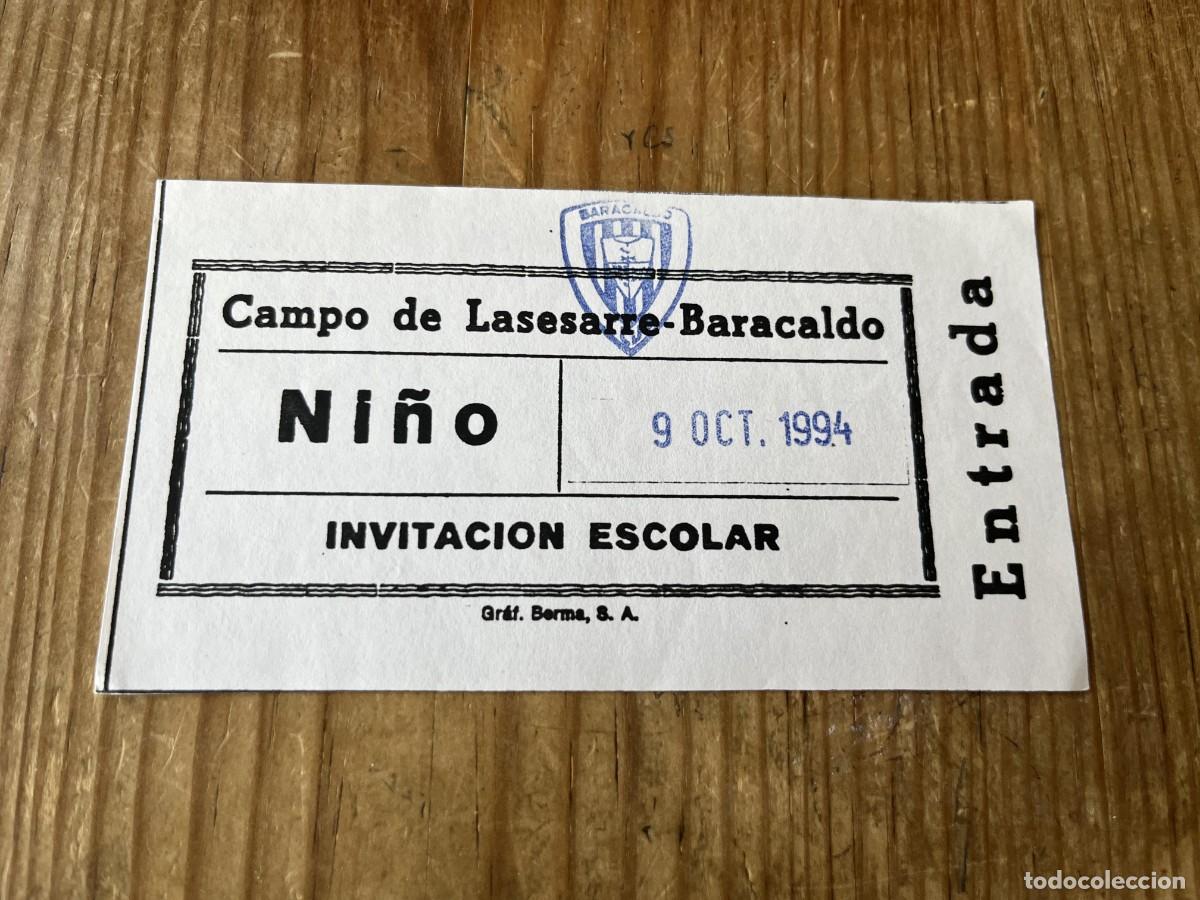 Coleccionismo deportivo: R31766 ENTRADA TICKET FUTBOL BARACALDO BARAKALDO 0-1 DEPORTIVO ALAVES LIGA TEMPORADA 1994 1995