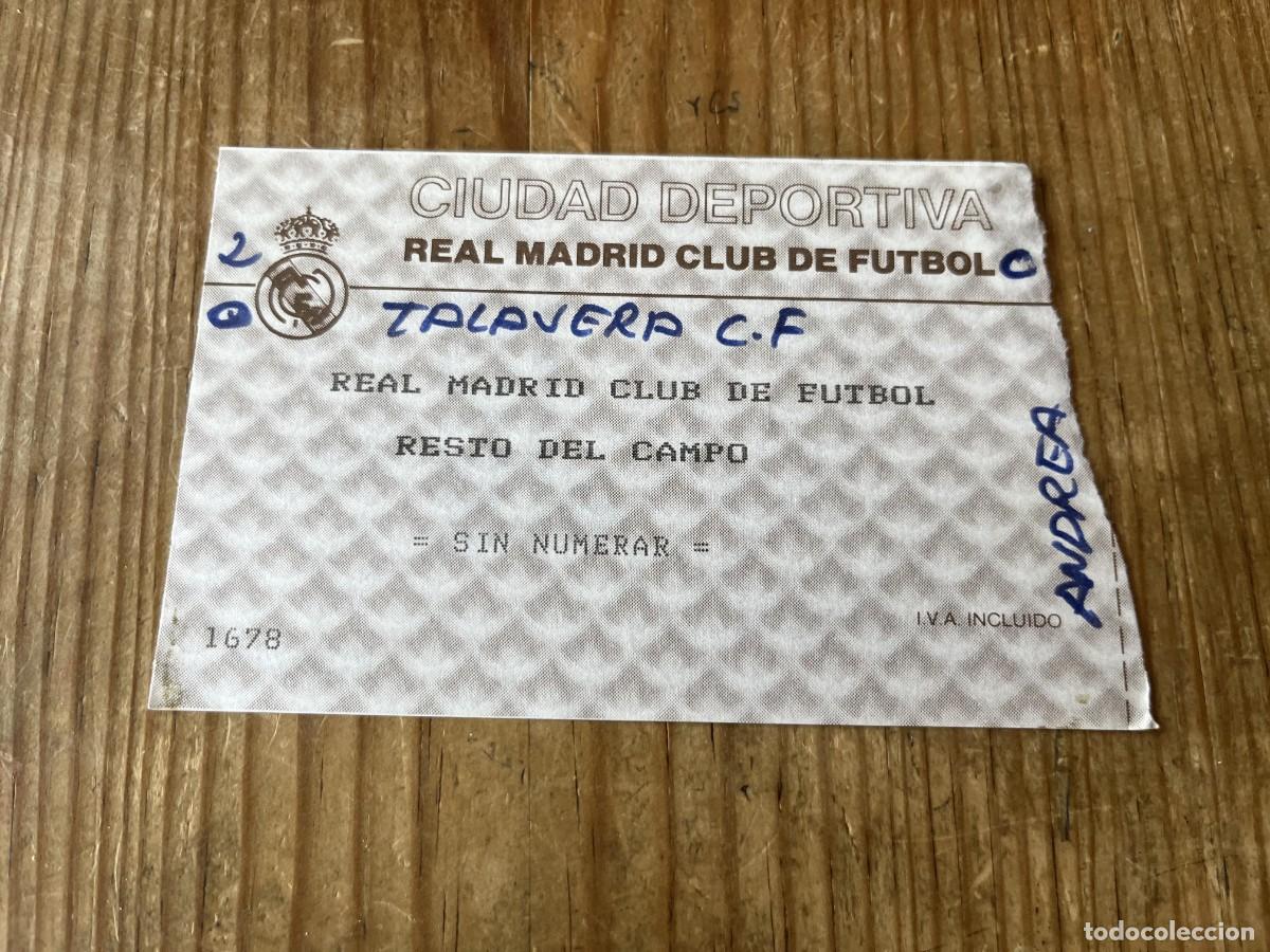 Coleccionismo deportivo: R31769 ENTRADA TICKET FUTBOL REAL MADRID C 2-0 TALAVERA LIGA TEMPORADA 1993 1994
