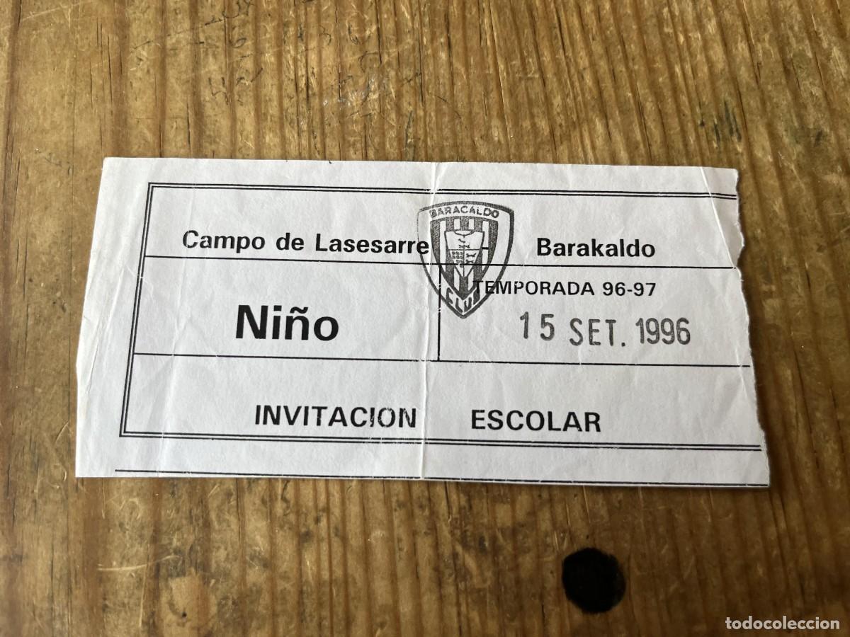 Coleccionismo deportivo: R31775 ENTRADA TICKET FUTBOL BARACALDO BARAKALDO 0-0 ZAMUDIO LIGA TEMPORADA 1996 1997