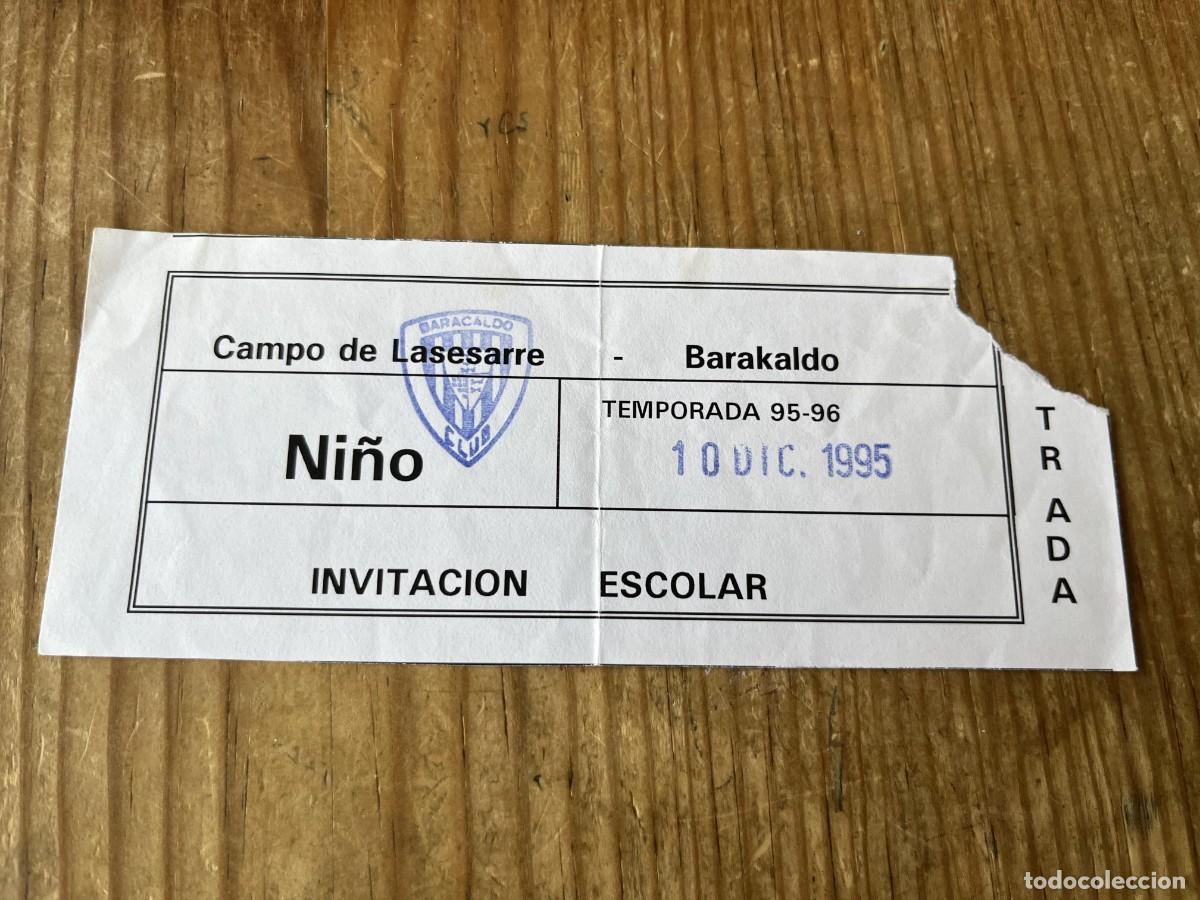 Coleccionismo deportivo: R31776 ENTRADA TICKET FUTBOL BARACALDO BARAKALDO 2-0 IZARRA LIGA TEMPORADA 1995 1996