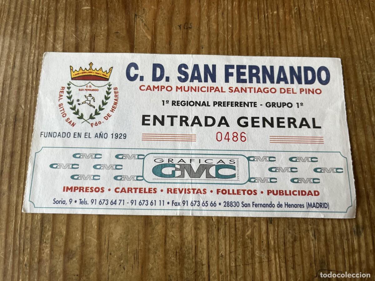 Coleccionismo deportivo: R31781 ENTRADA TICKET FUTBOL C.D. SAN FERNANDO CAMPO MUNICIPAL SANTIAGO DEL PINO