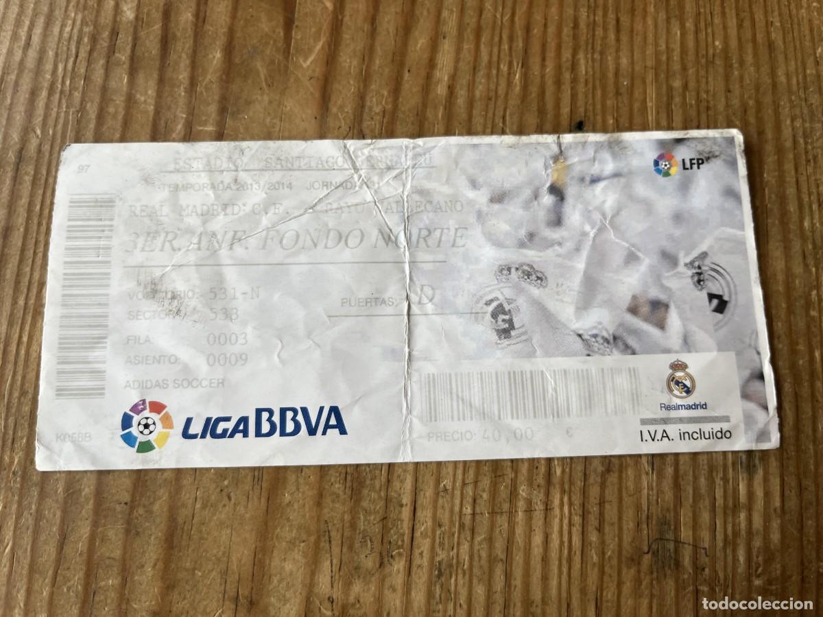 Coleccionismo deportivo: R31789 ENTRADA TICKET FUTBOL REAL MADRID 5-0 RAYO VALLECANO LIGA TEMPORADA 2013 2014