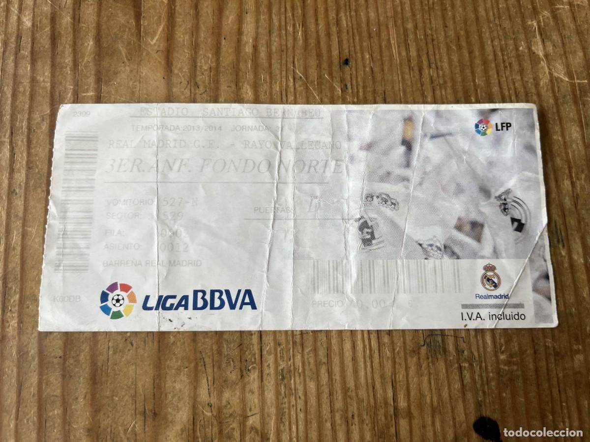 Coleccionismo deportivo: R31790 ENTRADA TICKET FUTBOL REAL MADRID 5-0 RAYO VALLECANO LIGA TEMPORADA 2013 2014