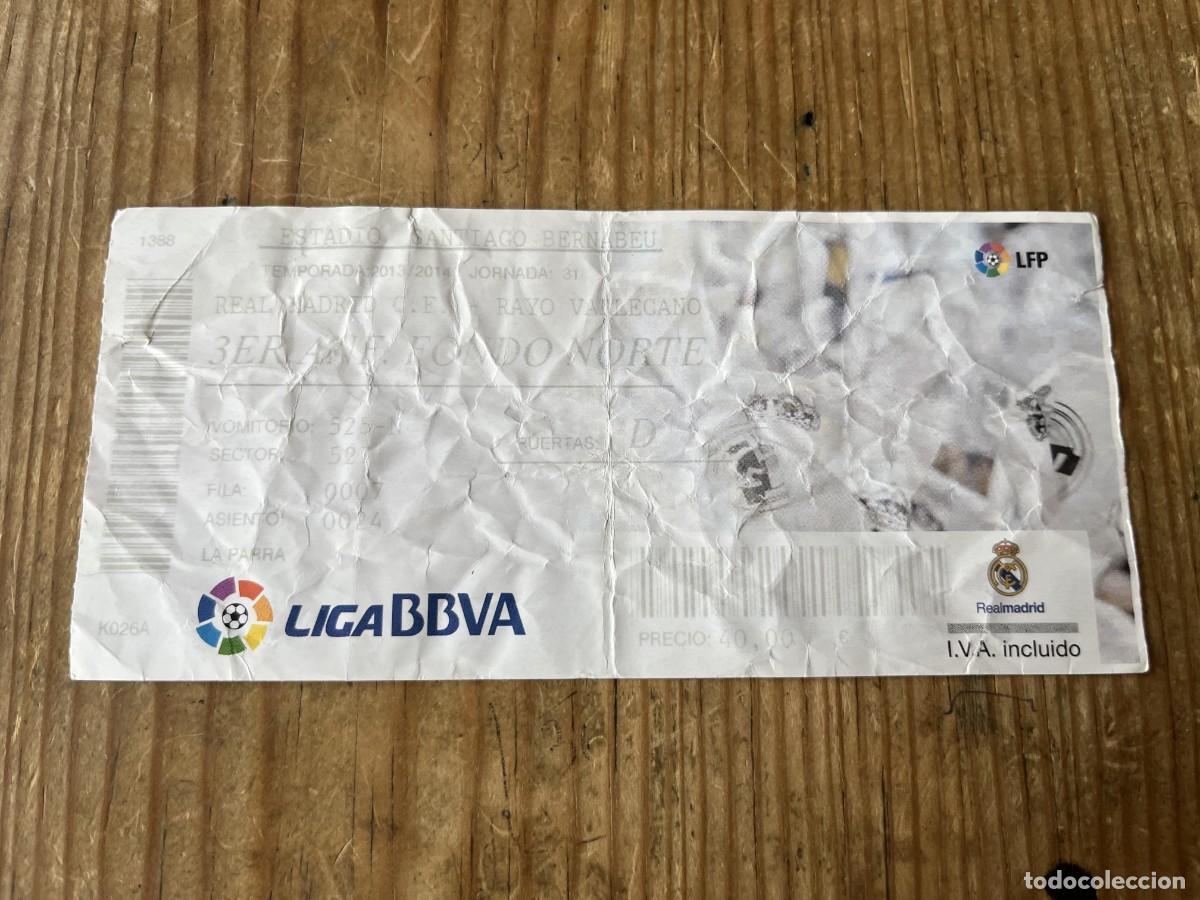 Coleccionismo deportivo: R31791 ENTRADA TICKET FUTBOL REAL MADRID 5-0 RAYO VALLECANO LIGA TEMPORADA 2013 2014